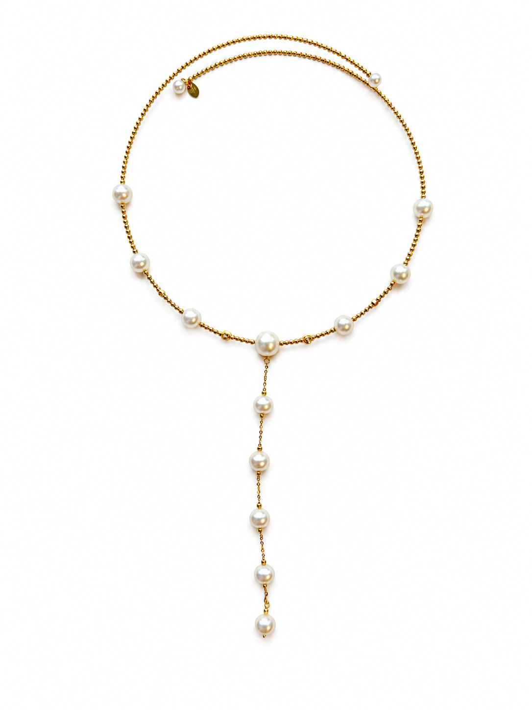 18K Flex Pearl Lariat
